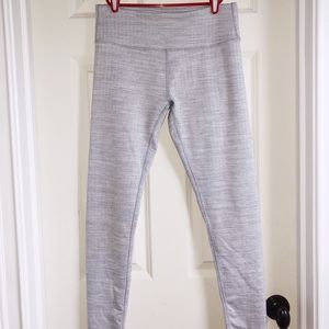 White/gray full length leggings